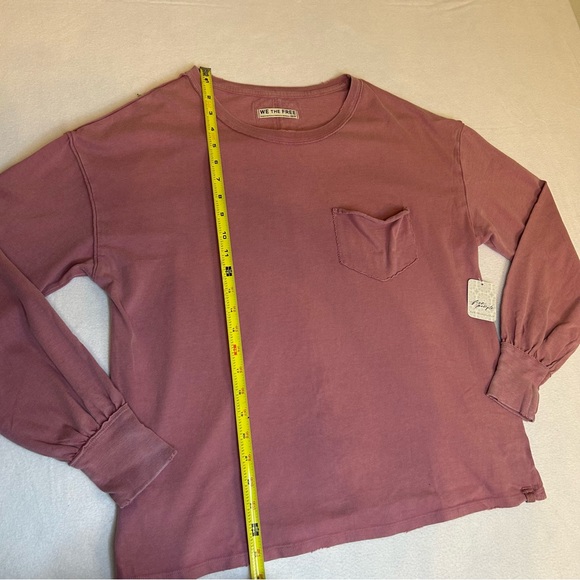 NWT Free People We The Free Long Sleeve Tee Mauve Blossom Size XS - Picture 9 of 10